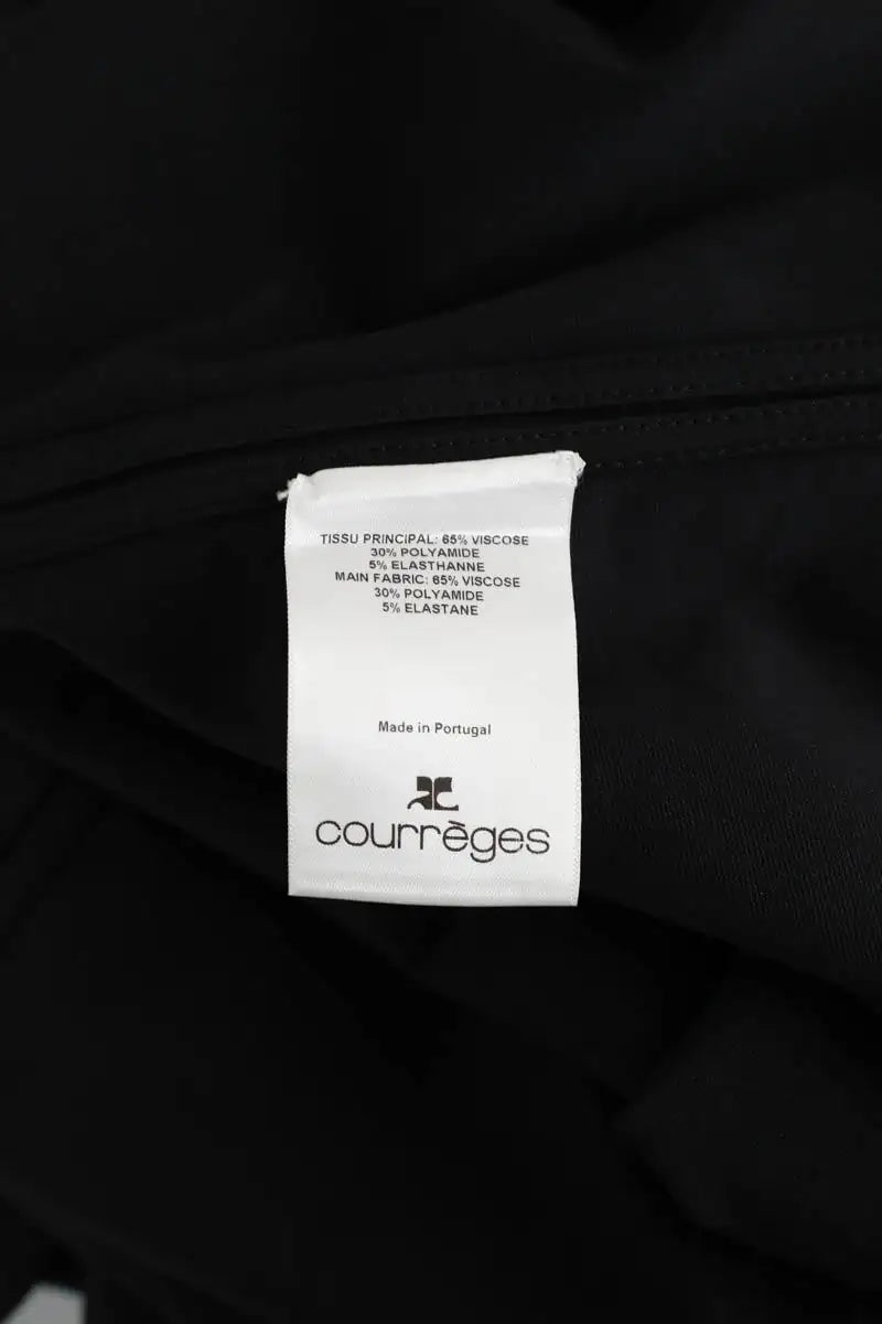 Robe Courrèges Diamond cut out technical dress Noir en Polyamide