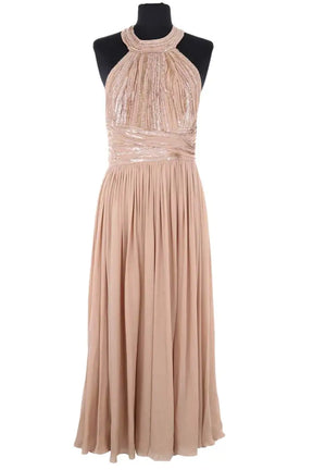Robe de cérémonie Elie Saab Beige en Viscose, taille S - Seconde Main