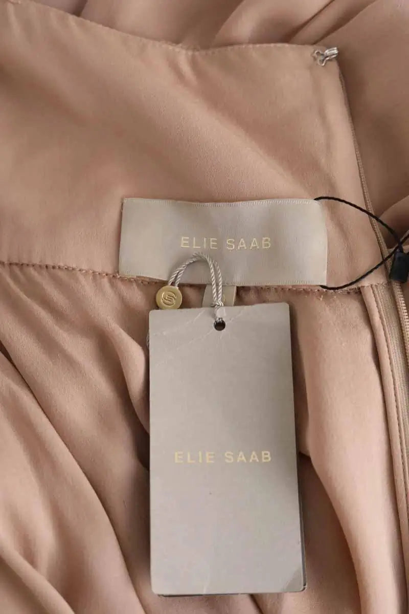 Robe de cérémonie Elie Saab Beige en Viscose