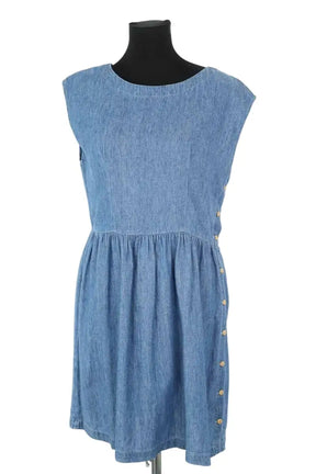 Robe Des Petits Hauts Leontine Bleu en Coton, taille M - Seconde Main