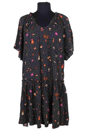 Robe Des Petits Hauts Noir en Viscose, taille S - Seconde Main