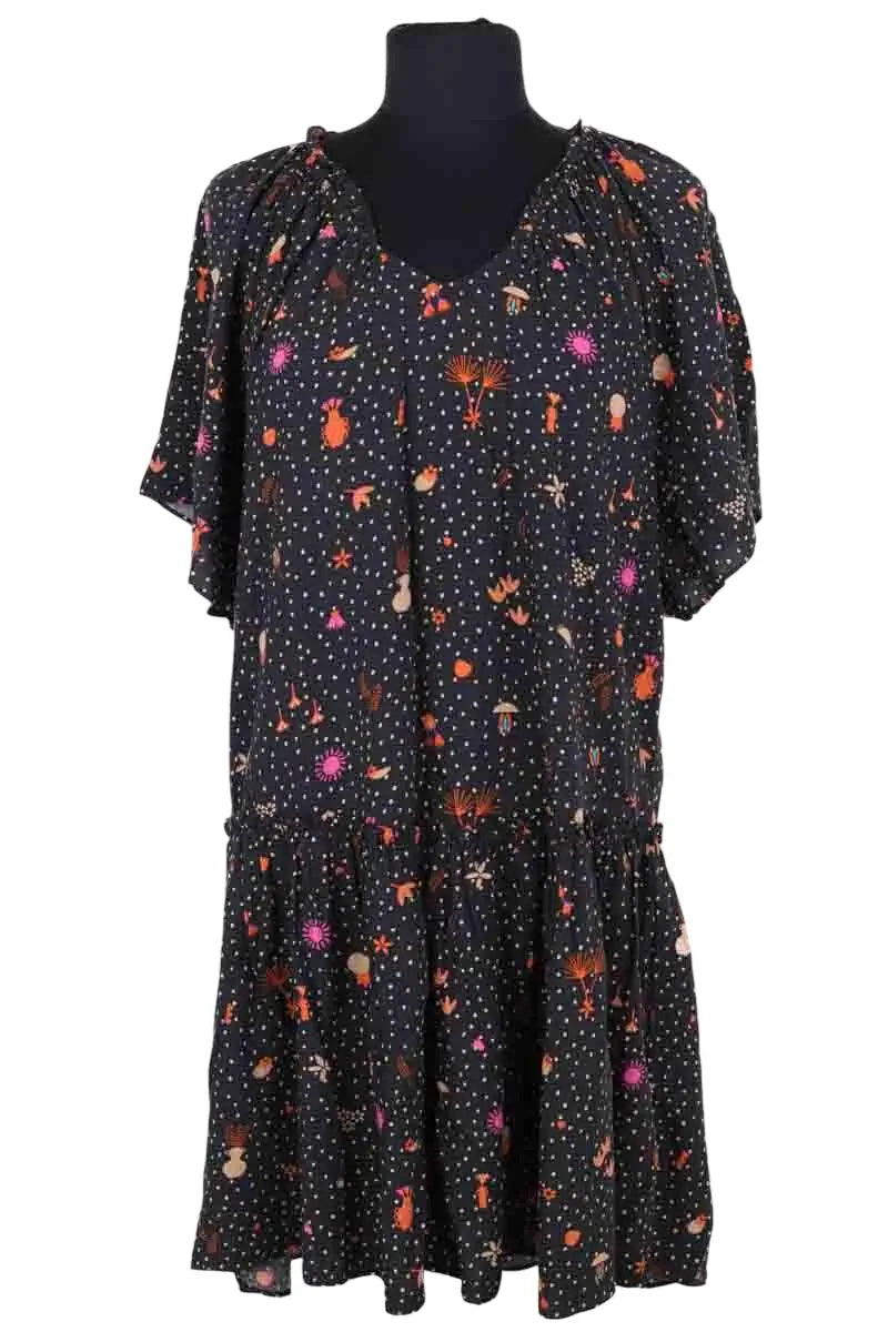 Robe Des Petits Hauts Noir en Viscose, taille S - Seconde Main