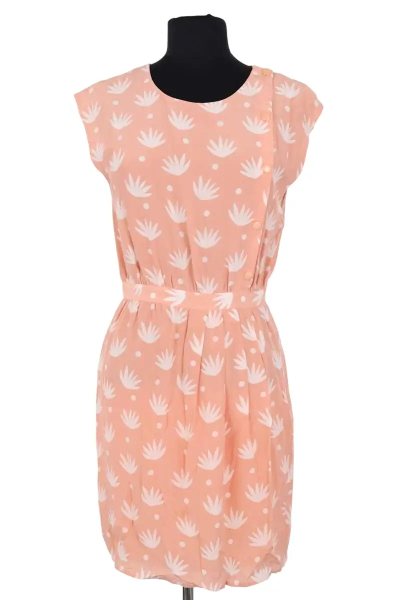 Robe Des Petits Hauts Rose en Soie, taille XS - Seconde Main