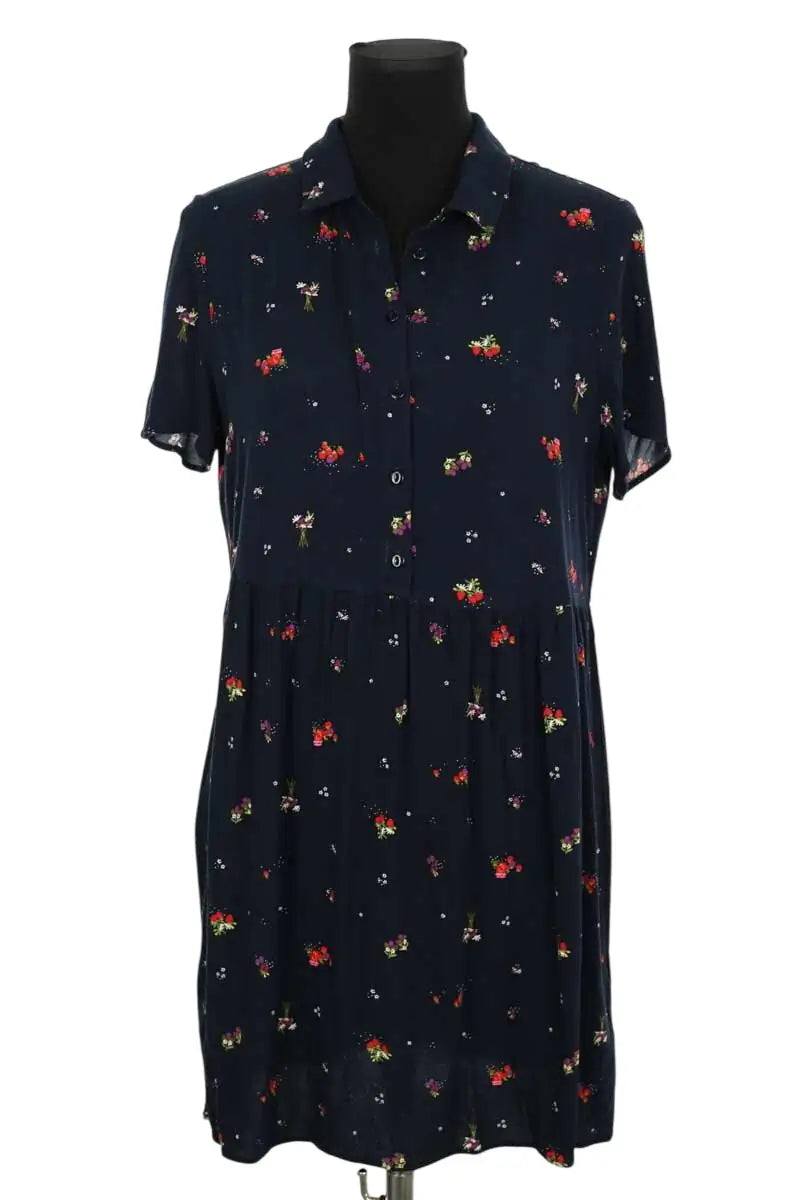 Robe Des Petits Hauts Verinette Bleu en Viscose, taille S - Seconde Main