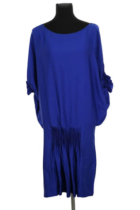 Robe Diane Von Furstenberg Bleu en Soie, taille S - Seconde Main