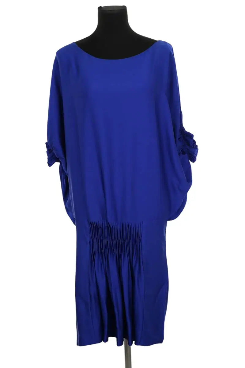 Robe Diane Von Furstenberg Bleu en Soie, taille S - Seconde Main