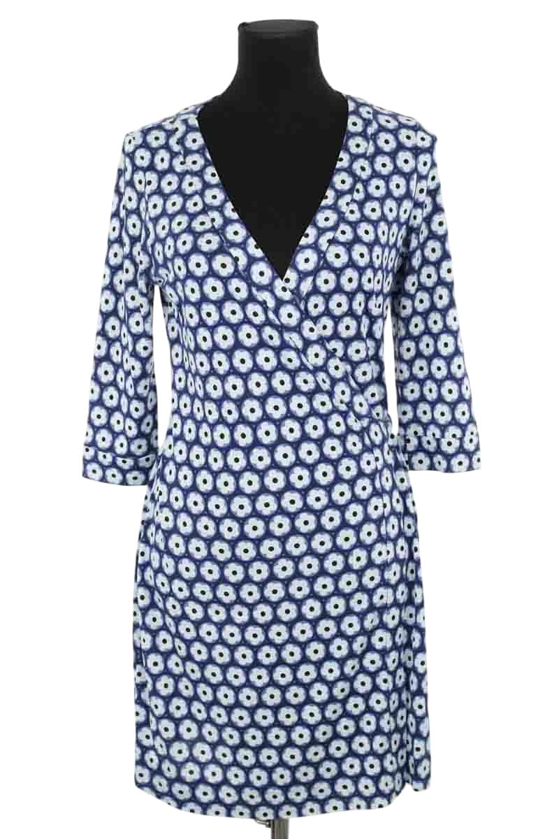 Robe Diane Von Furstenberg Bleu en Soie, taille XS - Seconde Main