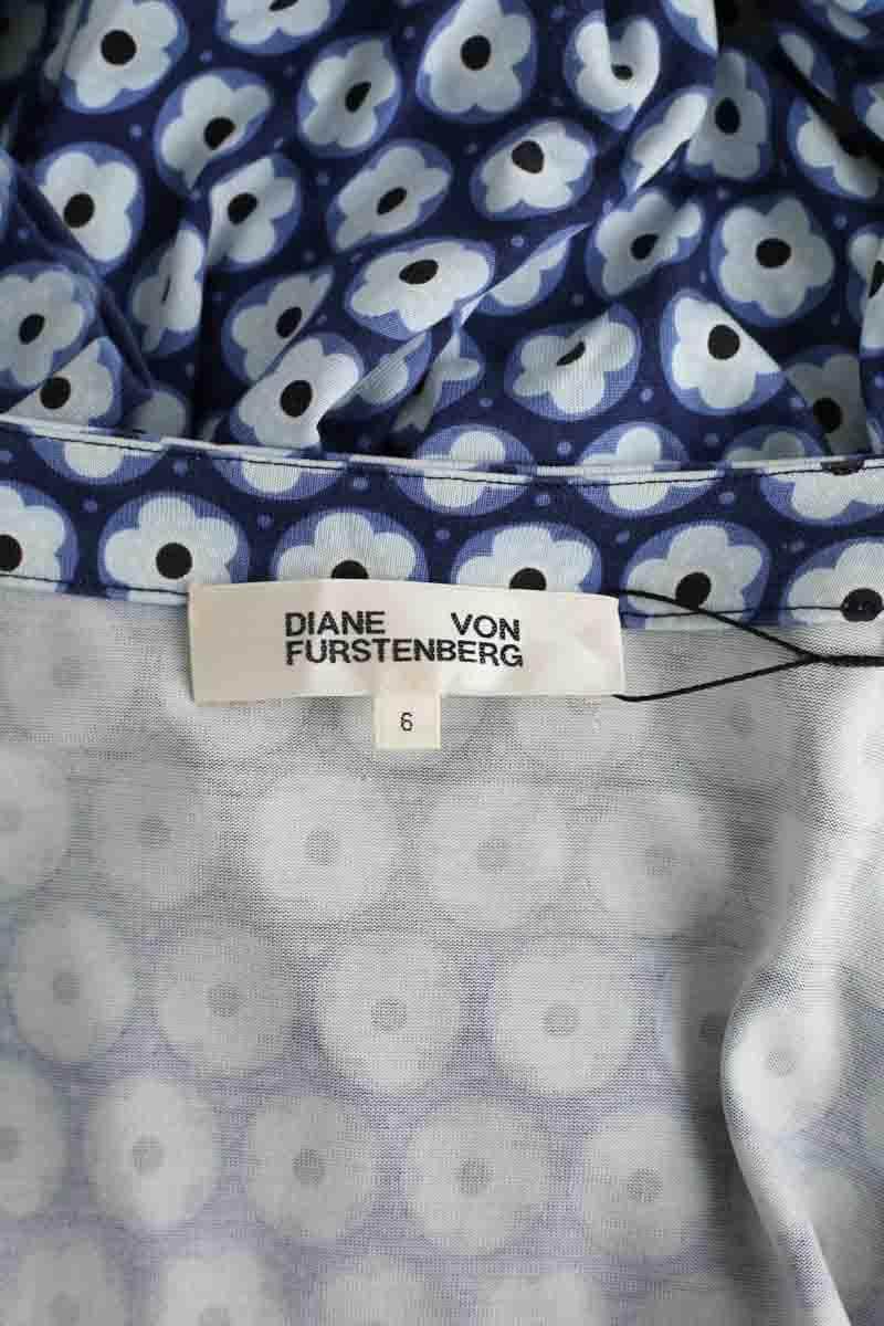 Robe Diane Von Furstenberg Bleu en Soie