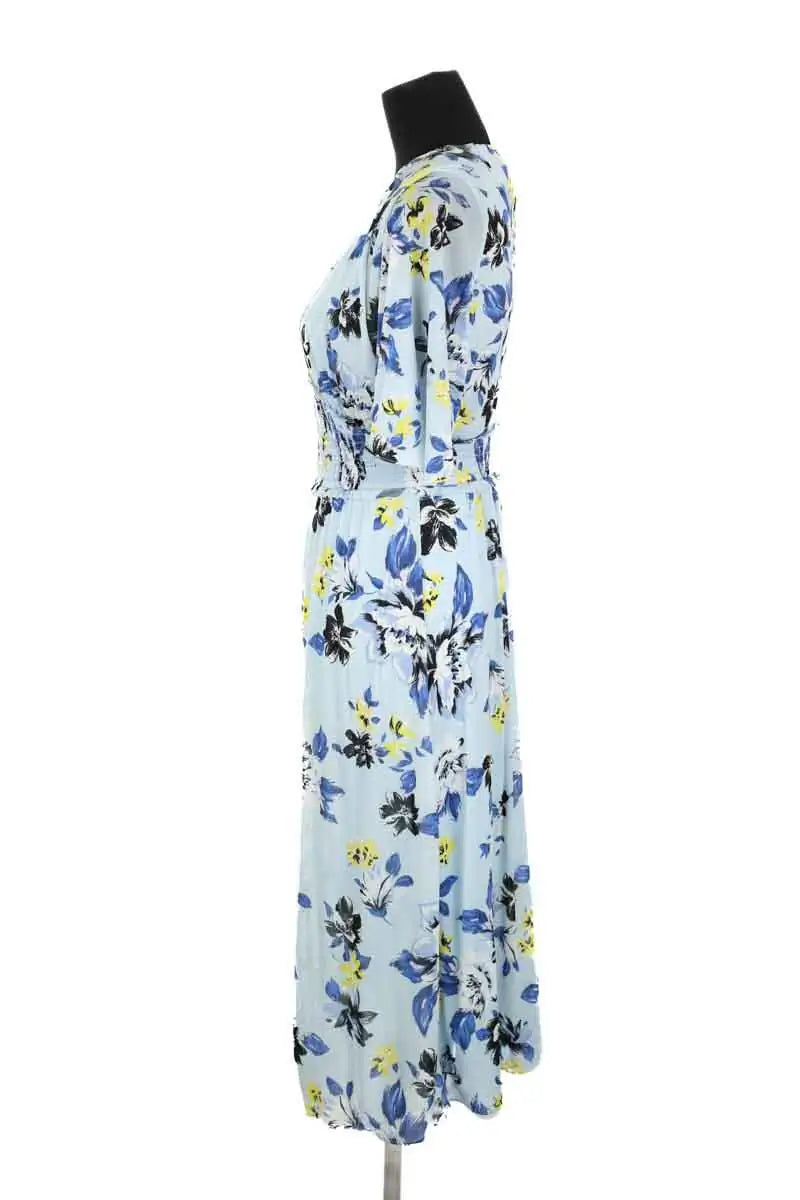 Robe Diane Von Furstenberg Bleu en Synthétique