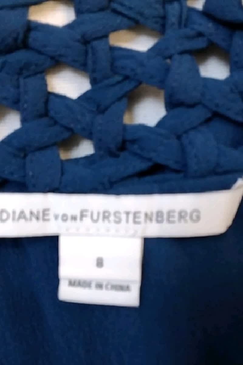Robe Diane Von Furstenberg Bleu en Viscose