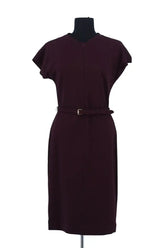 Robe Diane Von Furstenberg Bordeaux en Soie, taille L - Seconde Main