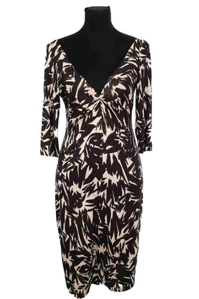 Robe Diane Von Furstenberg Marron en Soie, taille M - Seconde Main