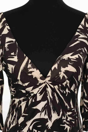 Robe Diane Von Furstenberg Marron en Soie