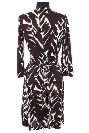 Robe Diane Von Furstenberg Marron en Soie