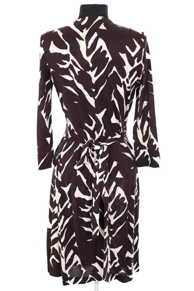Robe Diane Von Furstenberg Marron en Soie