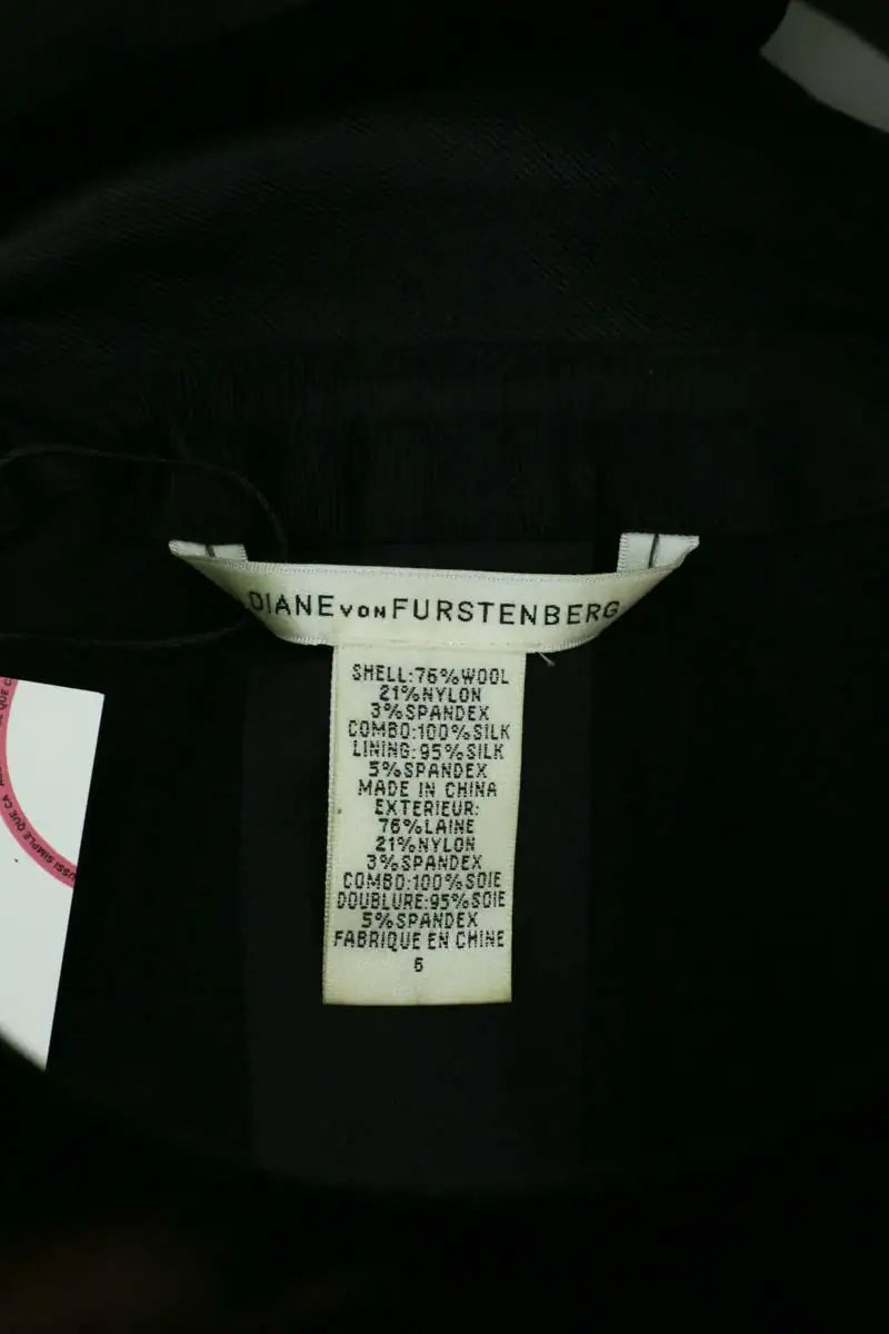 Robe Diane Von Furstenberg Noir en Laine