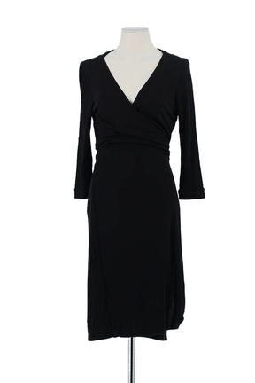 Robe Diane Von Furstenberg Noir en Viscose, taille L - Seconde Main