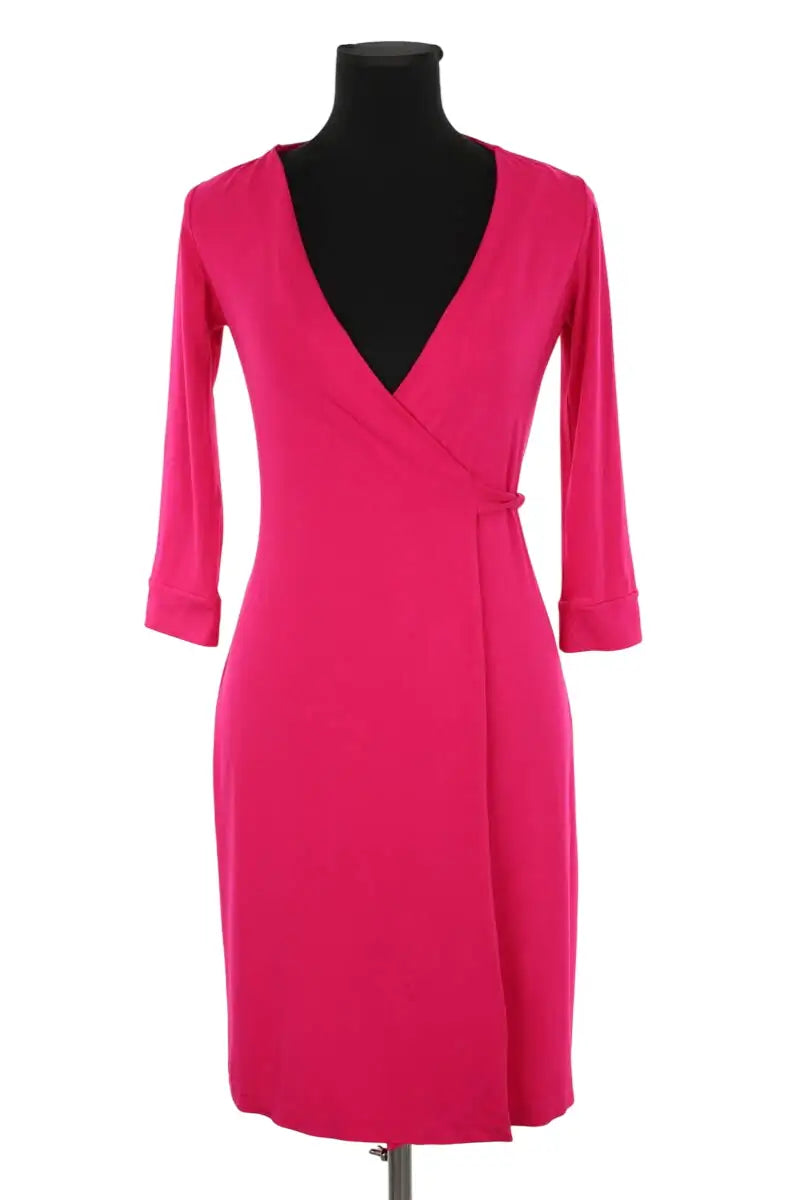 Robe Diane Von Furstenberg Rose en Viscose, taille XS - Seconde Main