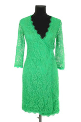 Robe Diane Von Furstenberg Vert en Synthétique, taille XS - Seconde Main