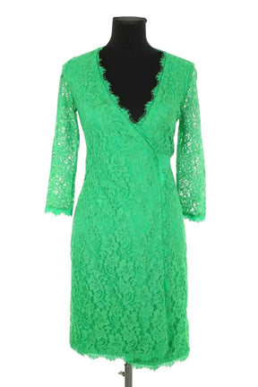 Robe Diane Von Furstenberg Vert en Synthétique, taille XS - Seconde Main