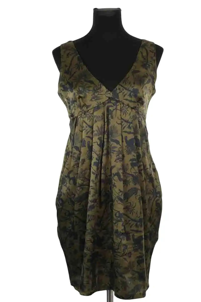 Robe Diesel Kaki en Soie, taille M - Seconde Main