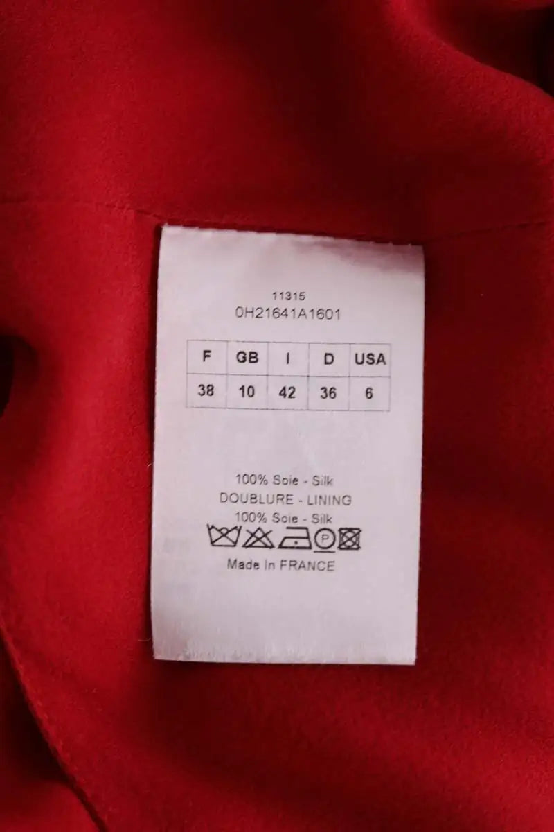 Robe Dior Rouge en Soie