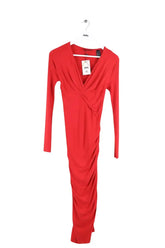 Robe Donna Karan Rouge en Viscose, taille S - Seconde Main