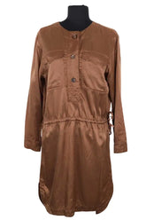 Robe Dries Van Noten Marron en Coton, taille S - Seconde Main