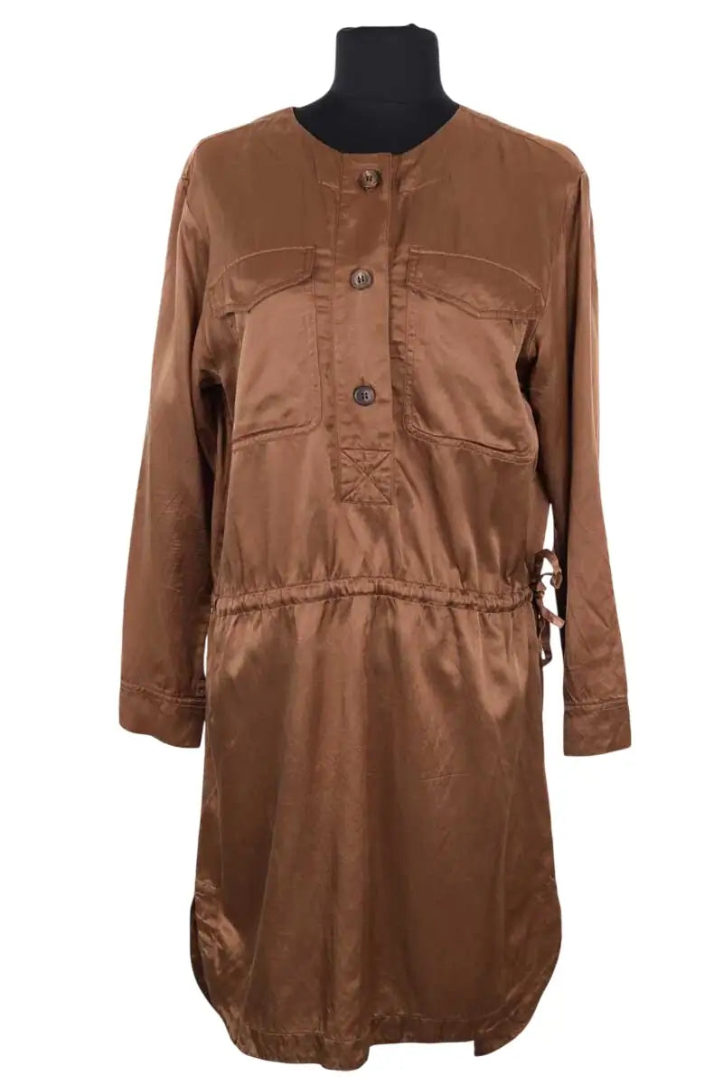 Robe Dries Van Noten Marron en Coton, taille S - Seconde Main