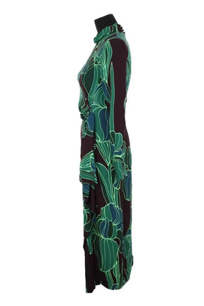 Robe Dries Van Noten Vert en Viscose