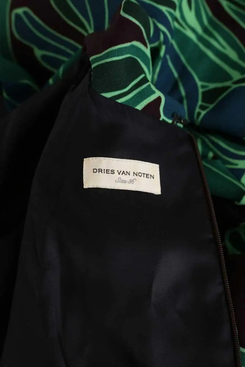 Robe Dries Van Noten Vert en Viscose