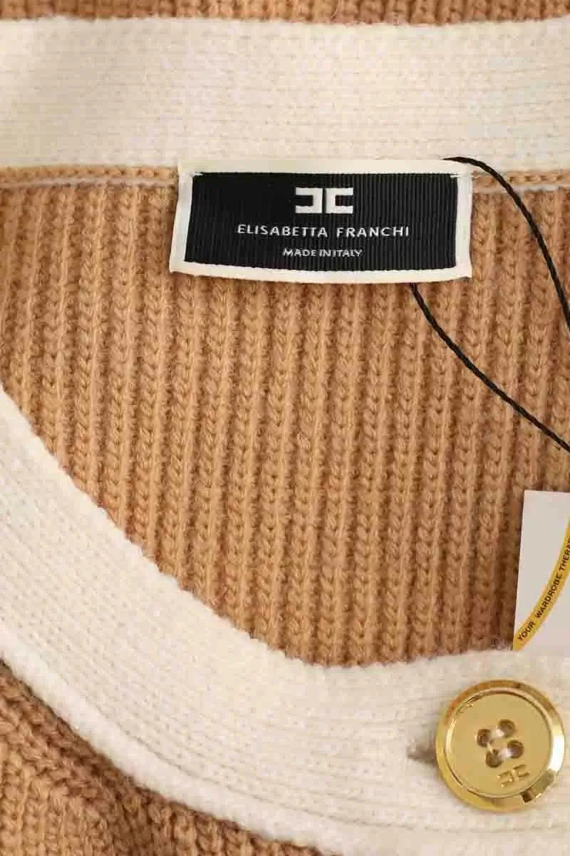 Robe Elisabetta Franchi Camel en Laine