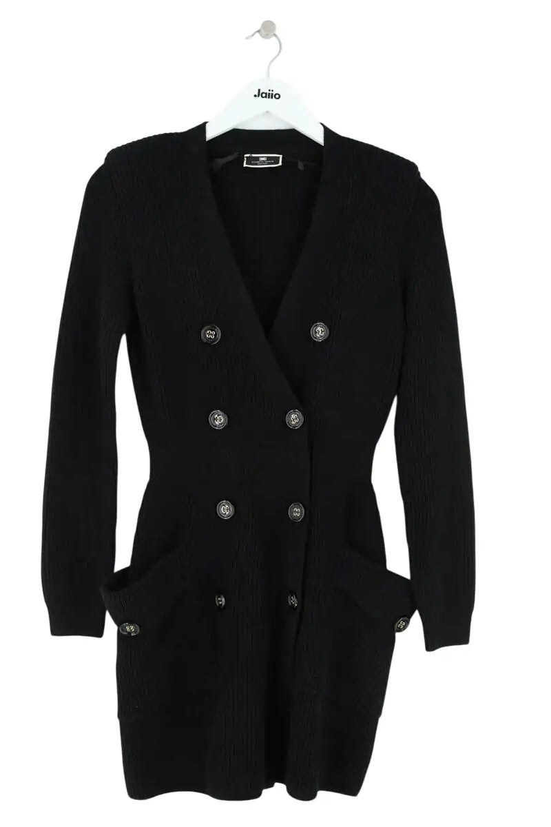 Robe Elisabetta Franchi Noir en Viscose, taille S - Seconde Main