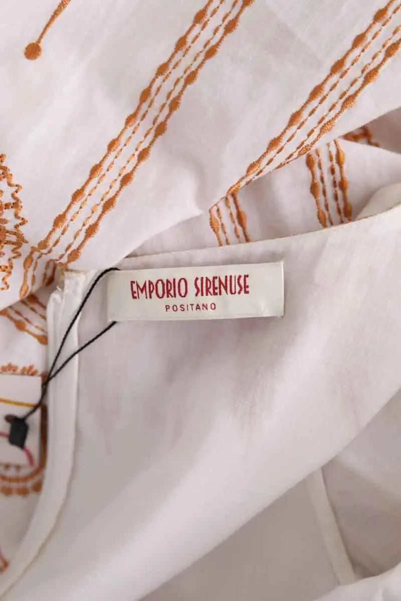 Robe Emporio Sirenuse Blanc en Coton