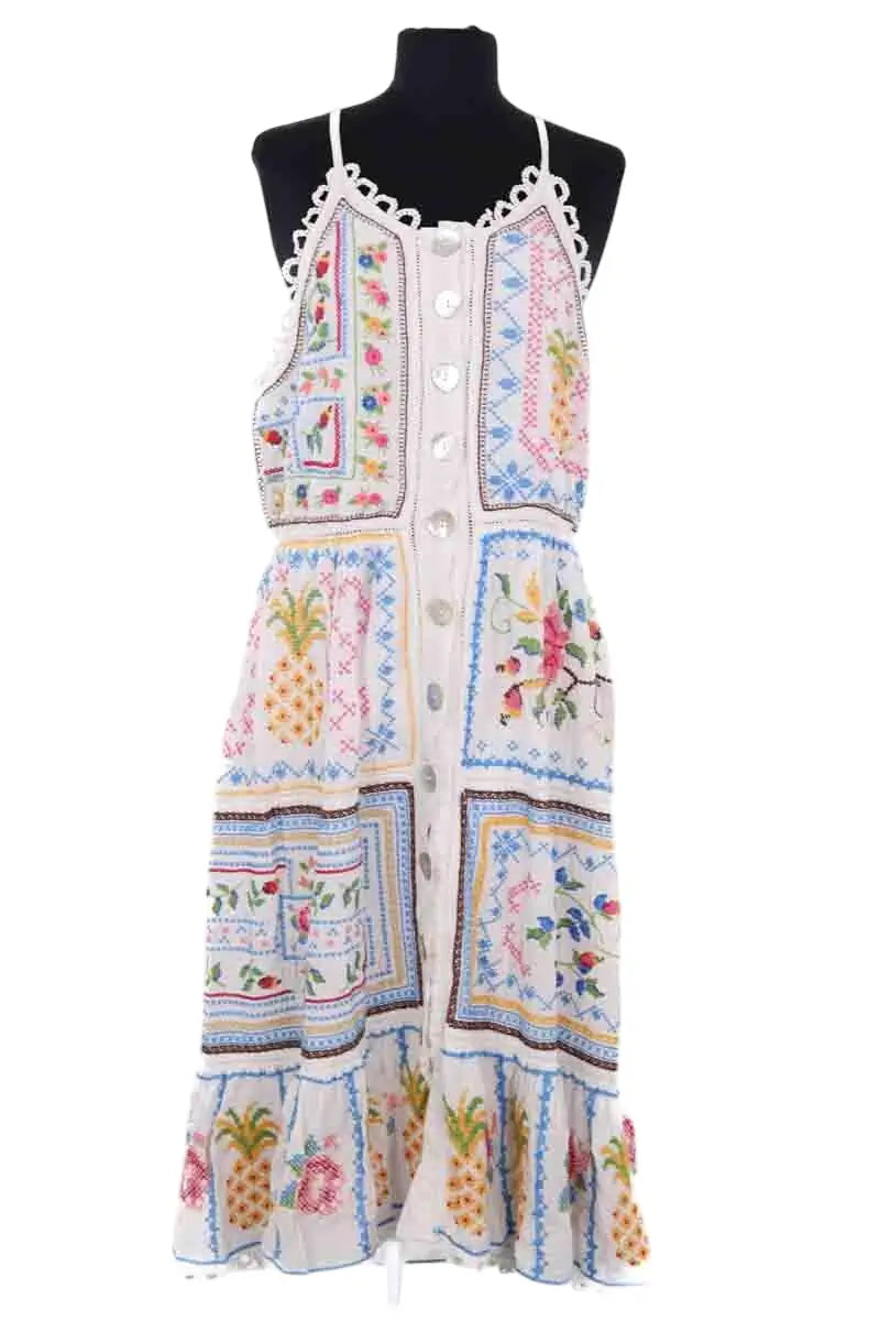 Robe Farm Rio Blanc en Coton, taille M - Seconde Main