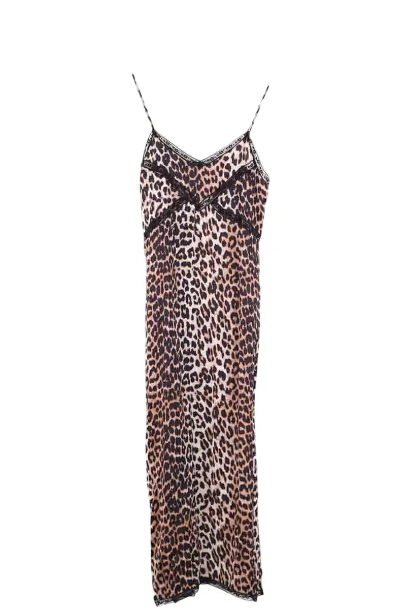 Robe FIVE Marron en Viscose, taille S - Seconde Main