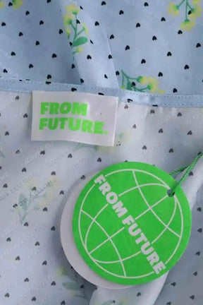 Robe From Future Bleu en Soie