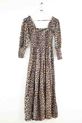 Robe Ganni Beige en Coton