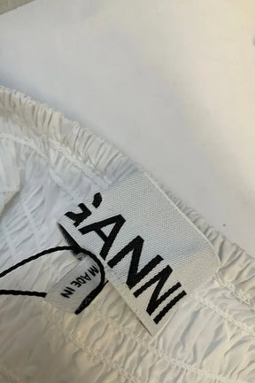 Robe Ganni Blanc en Coton