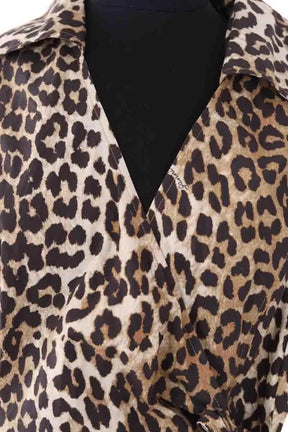 Robe Ganni Marron en Coton