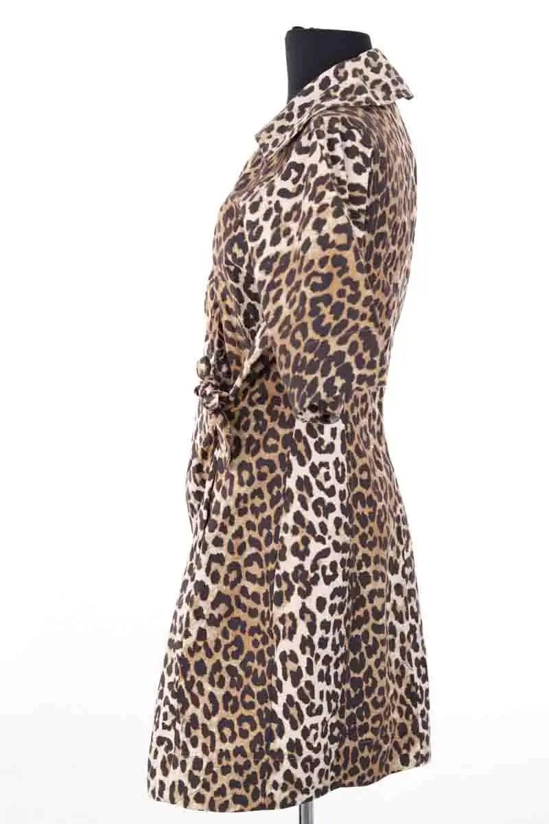 Robe Ganni Marron en Coton
