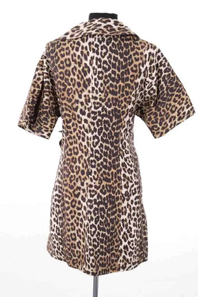 Robe Ganni Marron en Coton