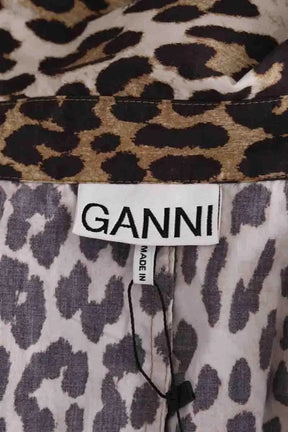 Robe Ganni Marron en Coton