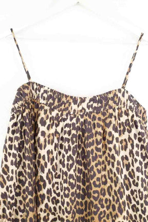 Robe Ganni Marron en Coton