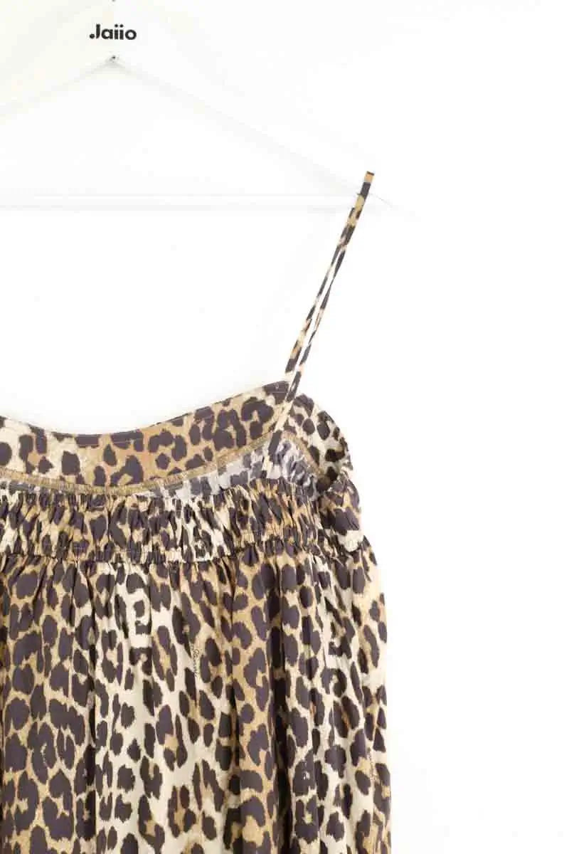 Robe Ganni Marron en Coton