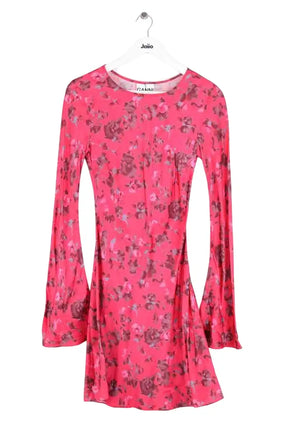 Robe Ganni Rose en Viscose, taille XS - Seconde Main