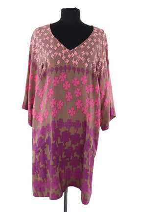 Robe Gerard Darel Marron en Soie, taille M - Seconde Main