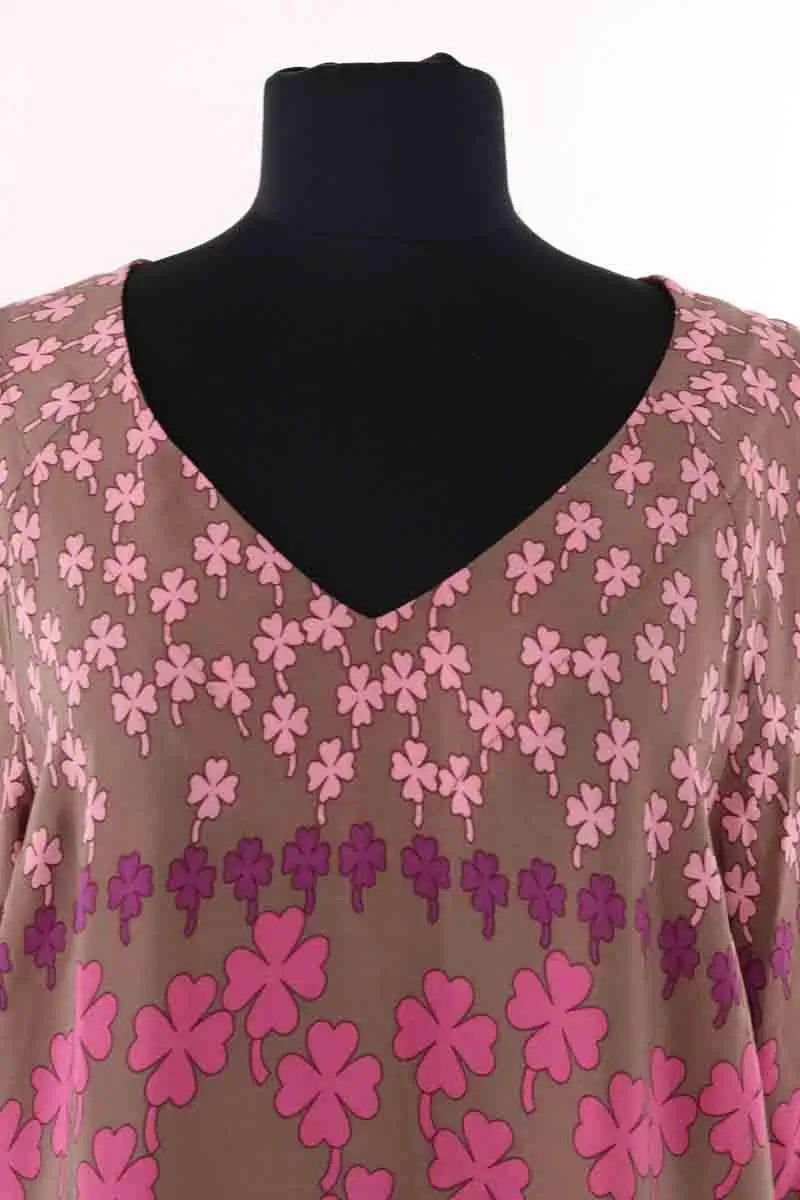 Robe Gerard Darel Marron en Soie