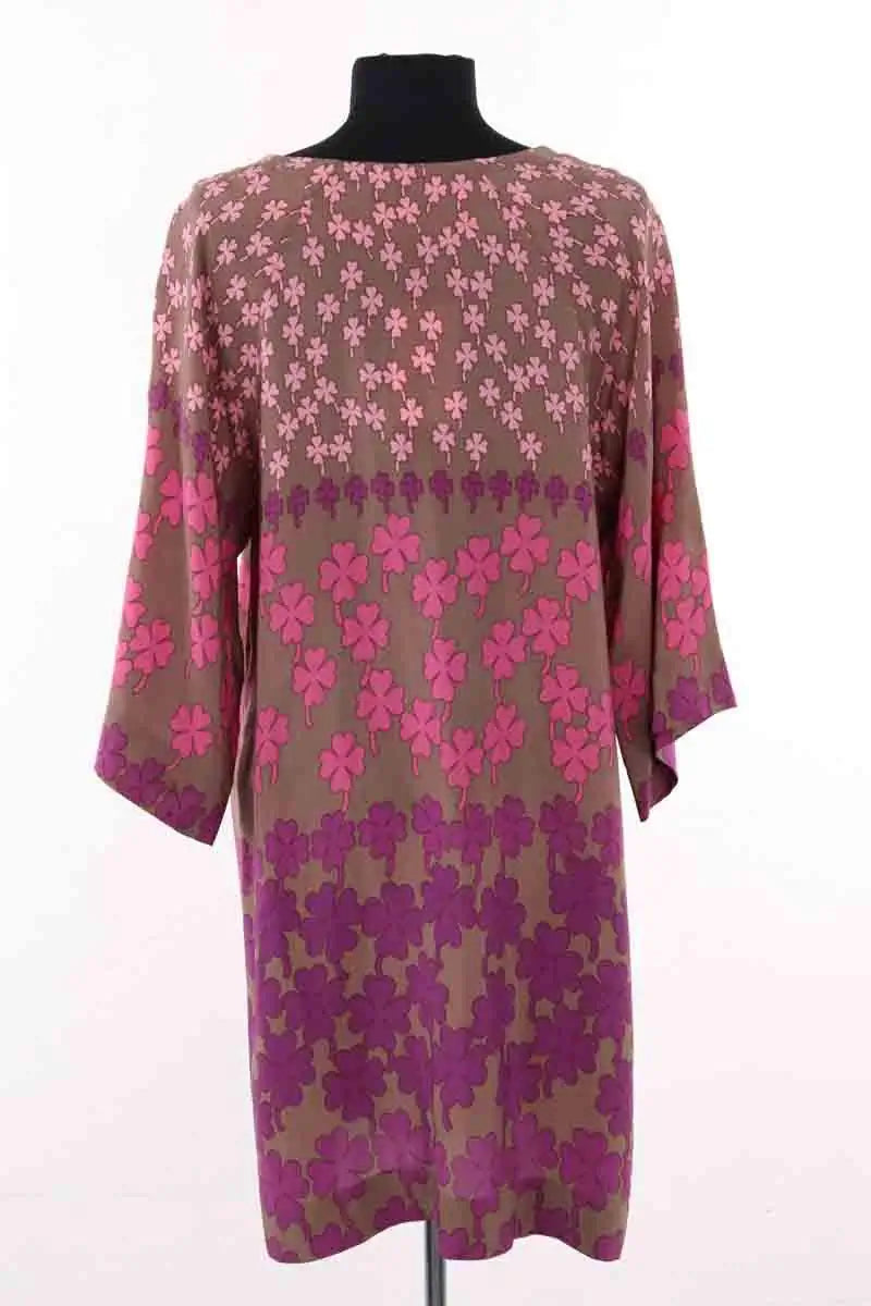 Robe Gerard Darel Marron en Soie
