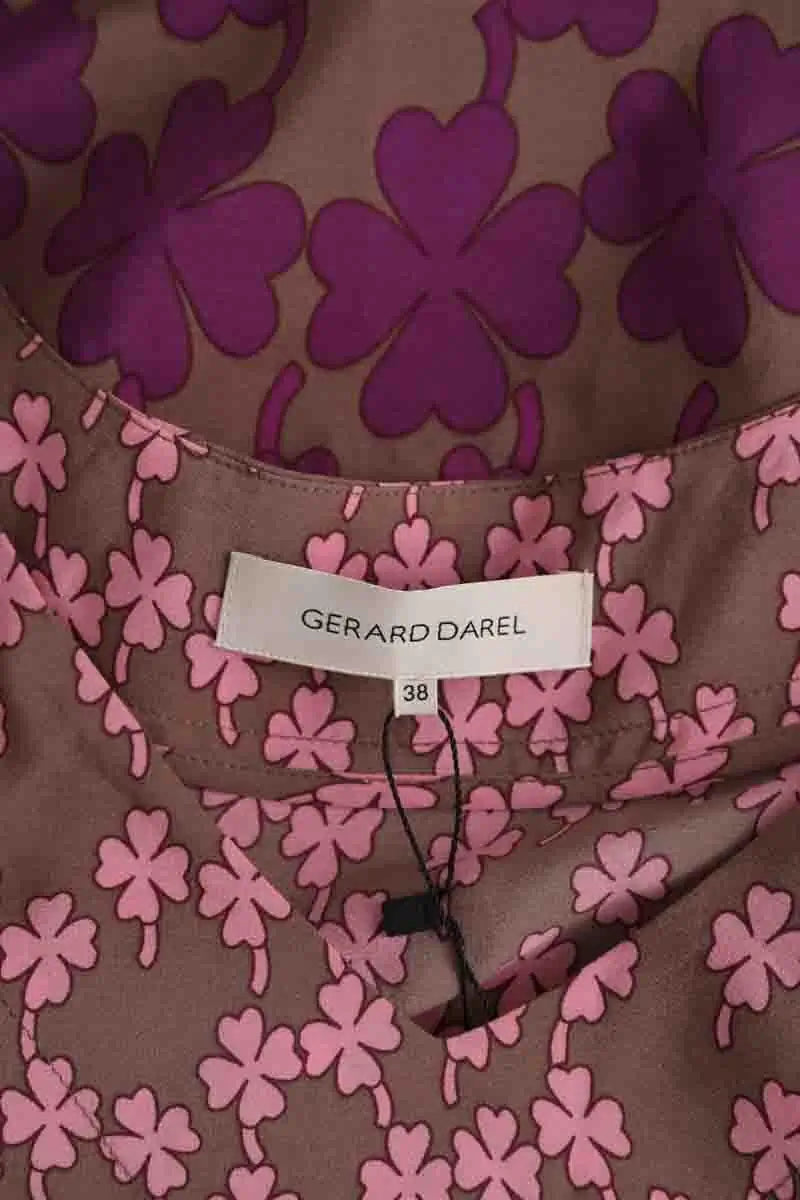Robe Gerard Darel Marron en Soie